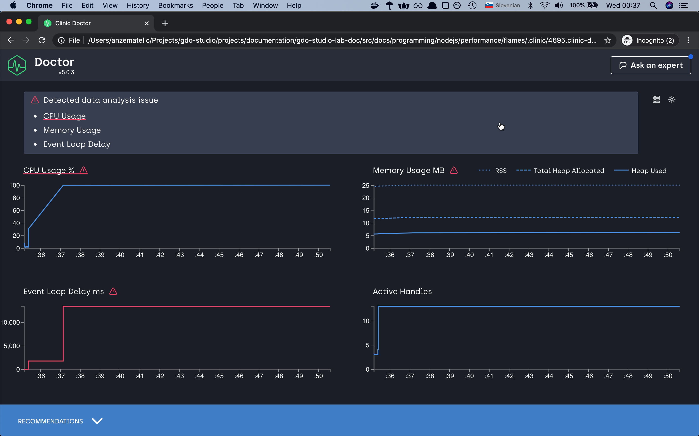 slow flame-doctor graph